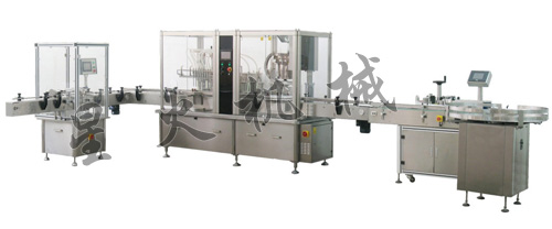 清瓶灌裝旋蓋貼標(biāo)生產(chǎn)線