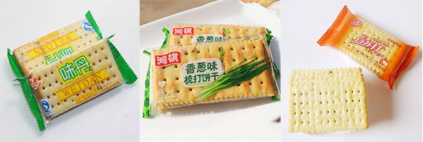 全自動蘇打餅干包裝機設備樣品圖